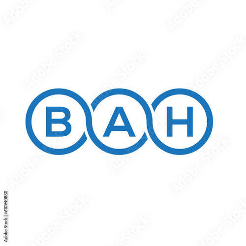 BAH letter logo design on white background. BAH creative initials letter logo concept. BAH letter design.
