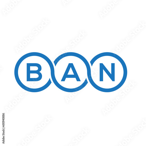 BAN letter logo design on white background. BAN creative initials letter logo concept. BAN letter design.  © Mohammad
