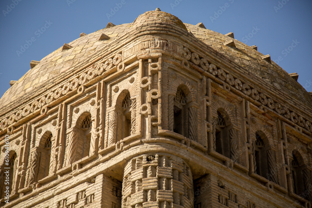 bukhara building different pattern in close view