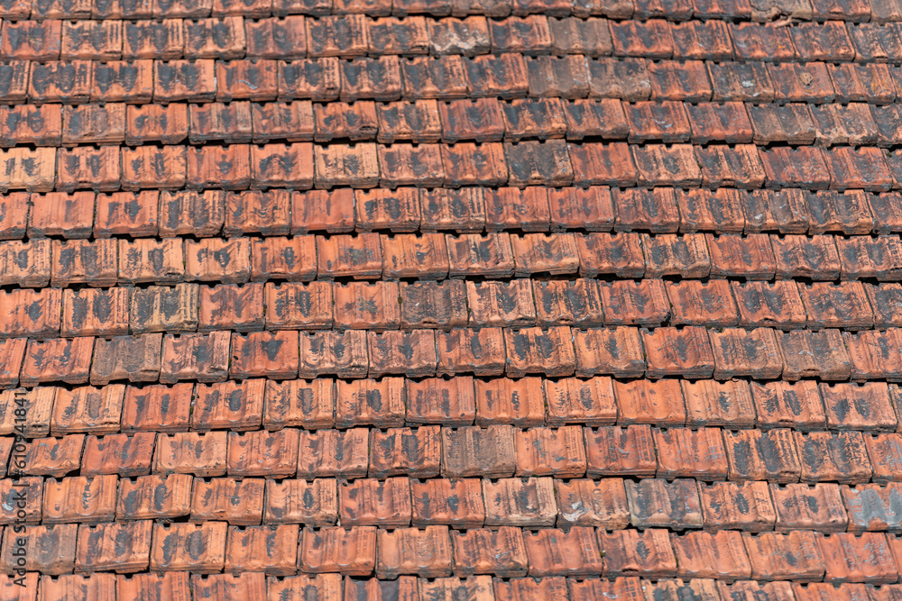 Roof or Red Tile. Very popular in Lithuania, Vilnius. Old, Unique Roof or Red Tile. Very popular in Lithuania, Vilnius. Old, Unique