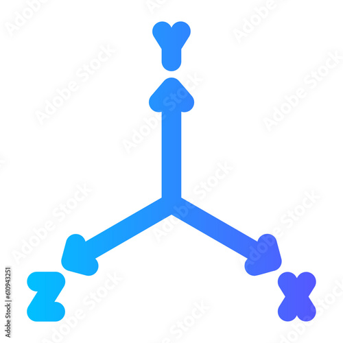 coordinates gradient icon