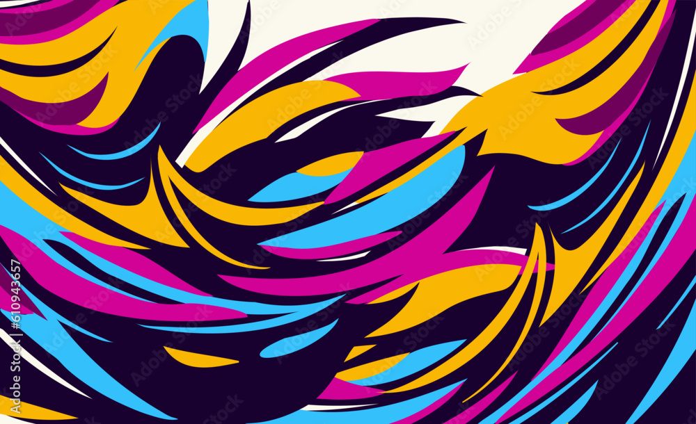Abstract background in blue, yellow, purple colors. Abstract background in blue, yellow, purple colors.