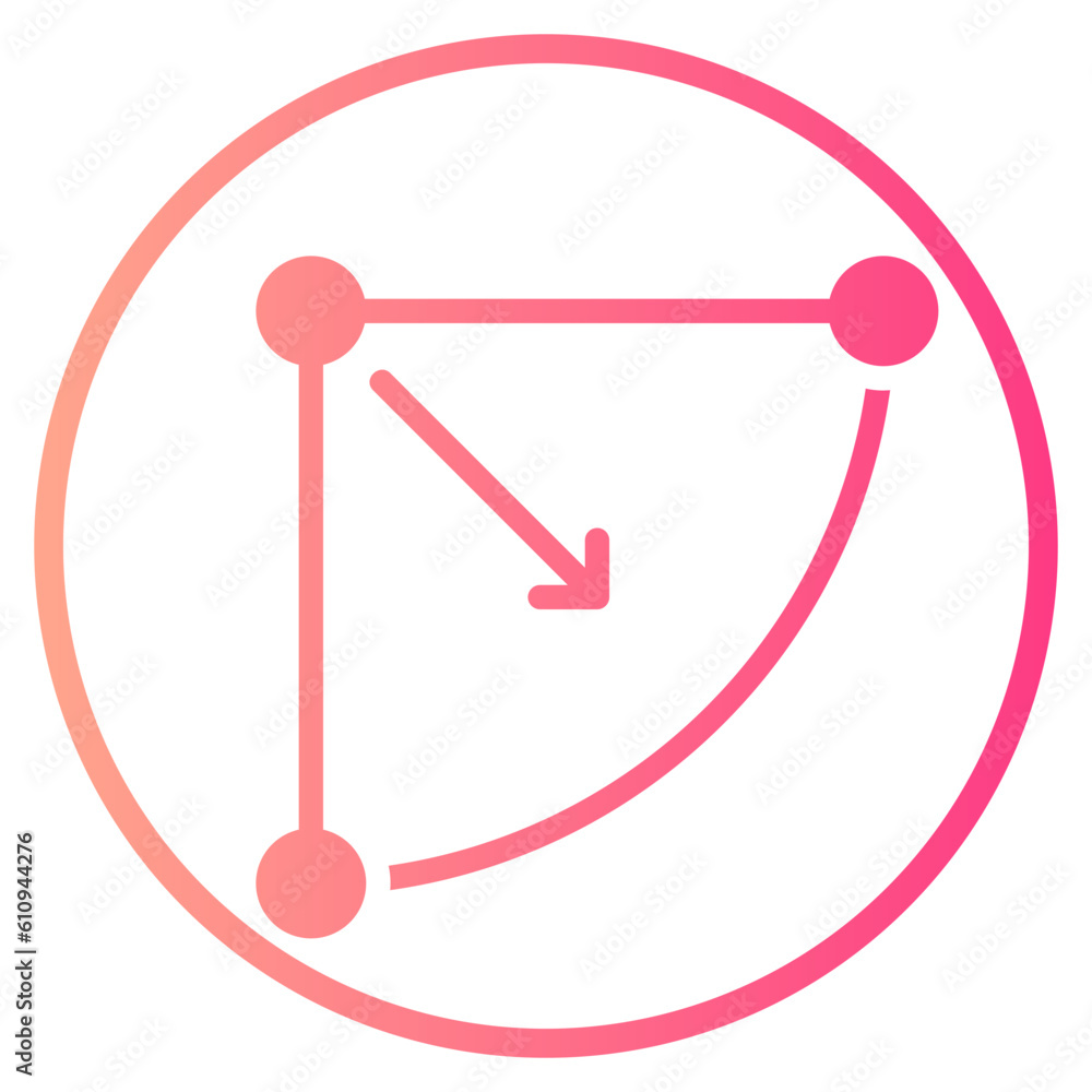 radius gradient icon