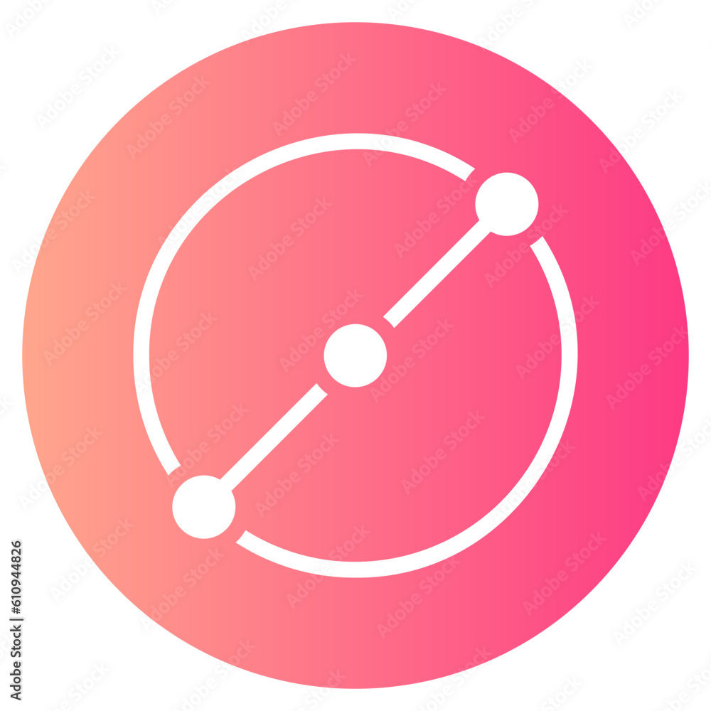 diameter gradient icon