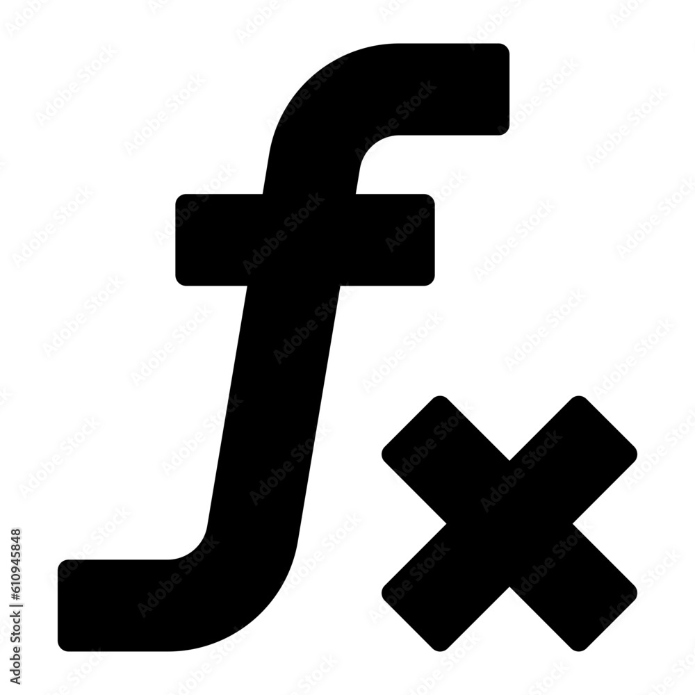 Obraz premium function glyph icon