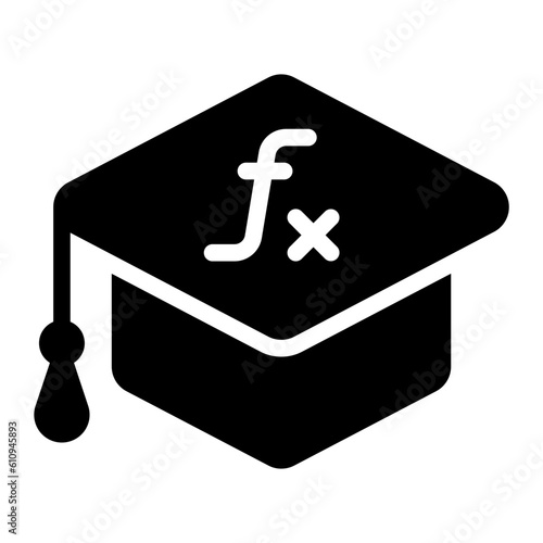 mortarboard glyph icon