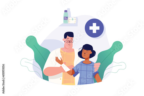 Medical first aid concept