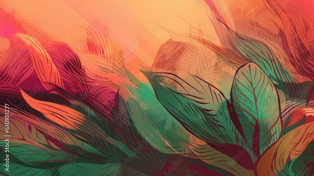 Exotic Pink and Orange Abstract Background Exotic Pink and Orange Abstract Background