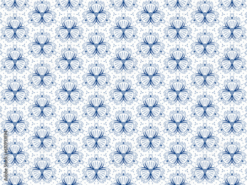 Wallpaper Mural seamless pattern with snowflakes Torontodigital.ca