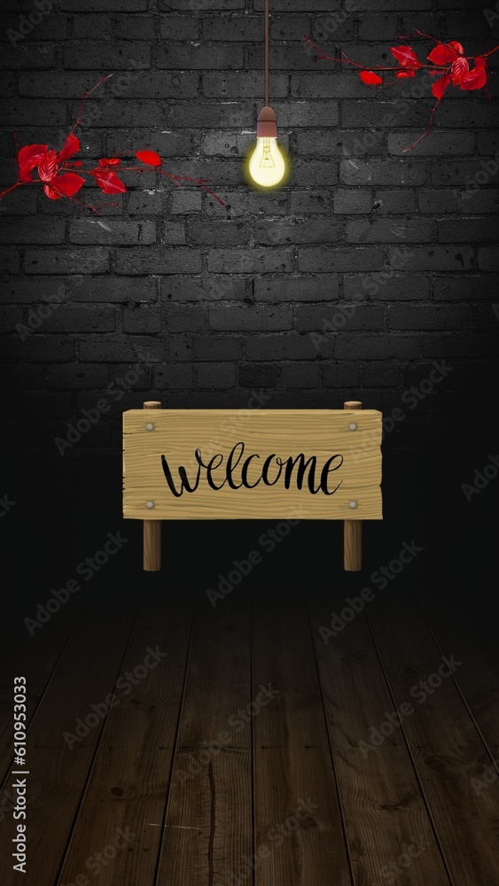 Naklejka premium Illustration of room with art design.