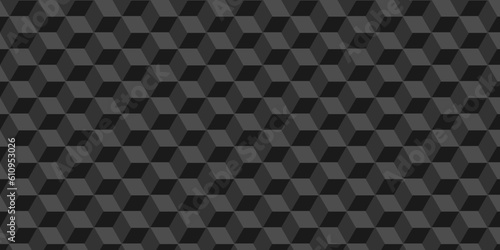 Seamless geometric background dark black cube and paper texture with stripes Pattern of dots paper a seamless geometric back and gray cube pattern background. 