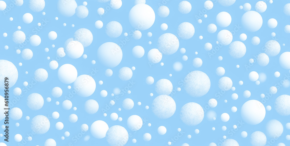 A blue winter background with white dots of snow, snowflakes dots, minimalist monochromes, pastel colors, wallpaper. Generative Ai. A blue winter background with white dots of snow, snowflakes dots, minimalist monochromes, pastel colors, wallpaper. Generative Ai.
