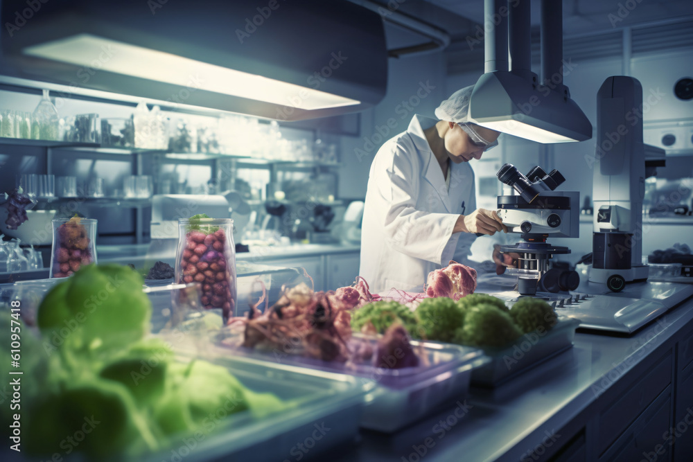 Research In Food Scientists working in a state-of-the-art laboratory conducting research ...