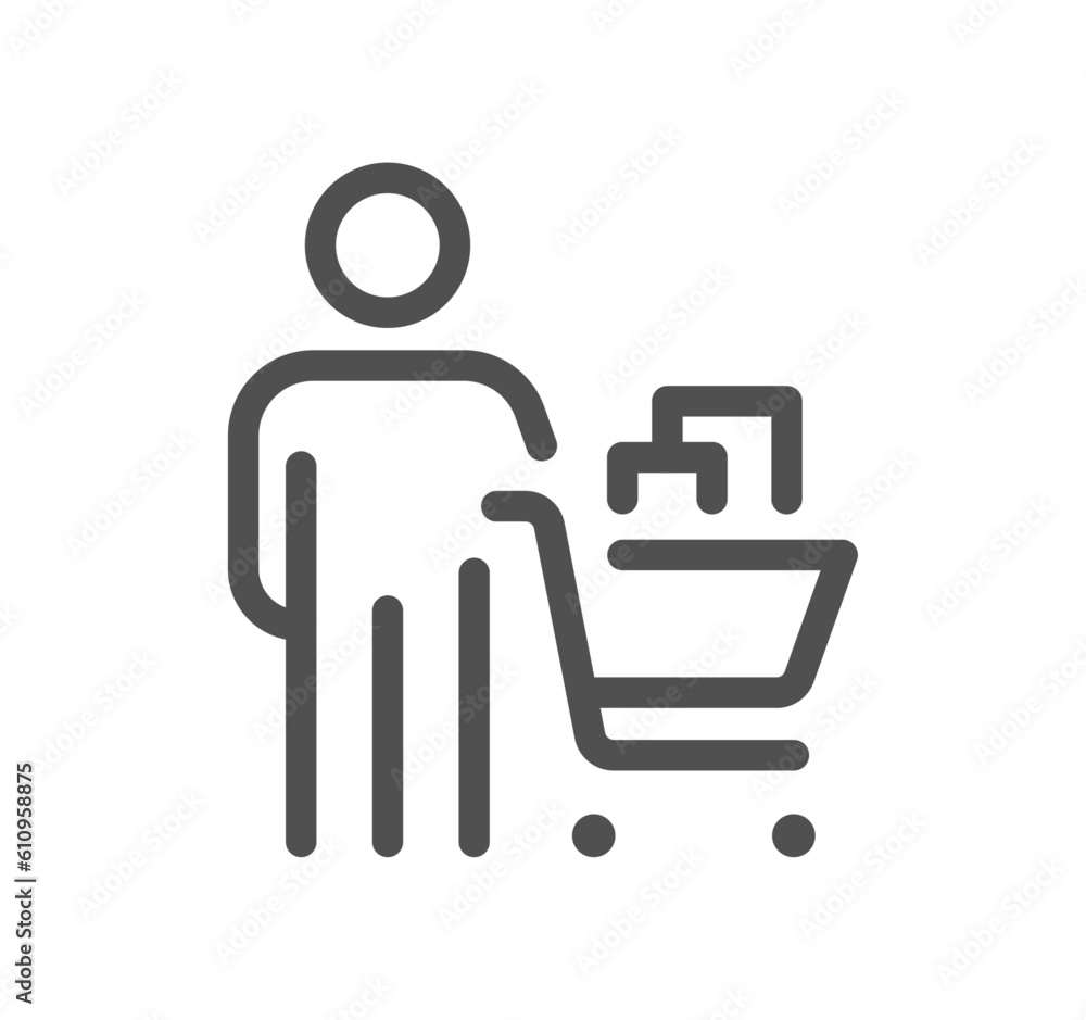 Shop management related icon outline and linear vector.
Shop management related icon outline and linear vector.