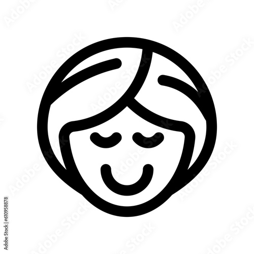 Editable spa lady vector icon. Wellness, spa, relaxation. Part of a big icon set family. Perfect for web and app interfaces, presentations, infographics, etc