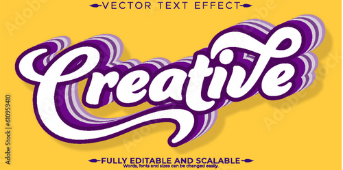 Creative quote text effect, editable business and marketing text style