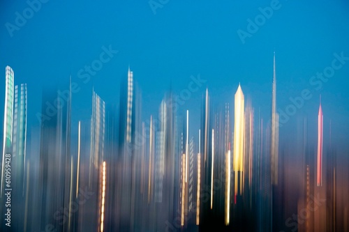camera movement skyscraper city