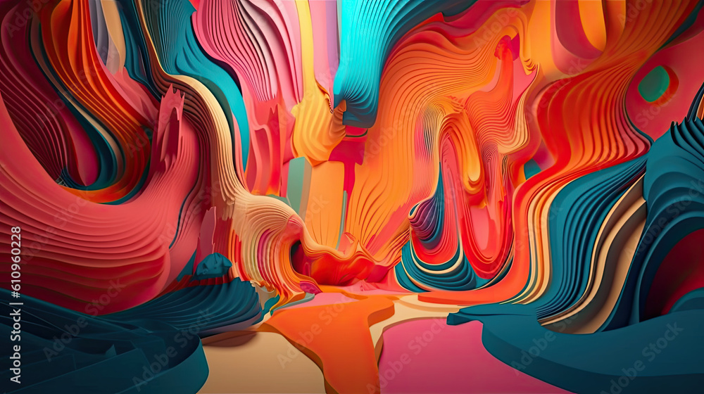 Obraz premium Generative AI Magic: Captivating Exploration of Empty Wall Structures
