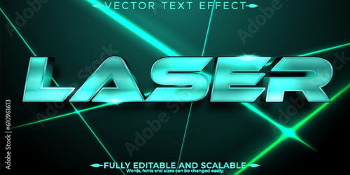 Laser movie text effect, editable heist and metallic text style