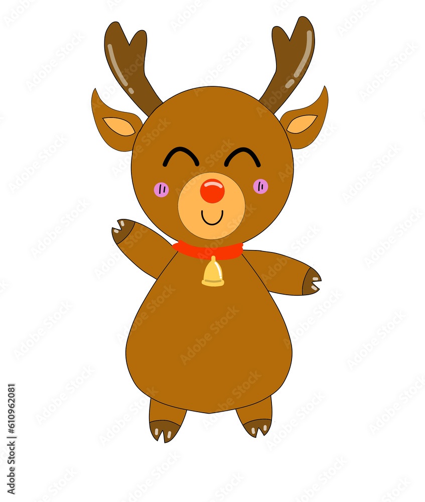 cute smiling cartoon reindeer cute smiling cartoon reindeer