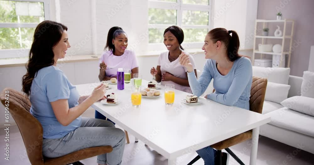 Women Group Drinks Meeting. Social Conversation Women Group Drinks Meeting. Social Conversation