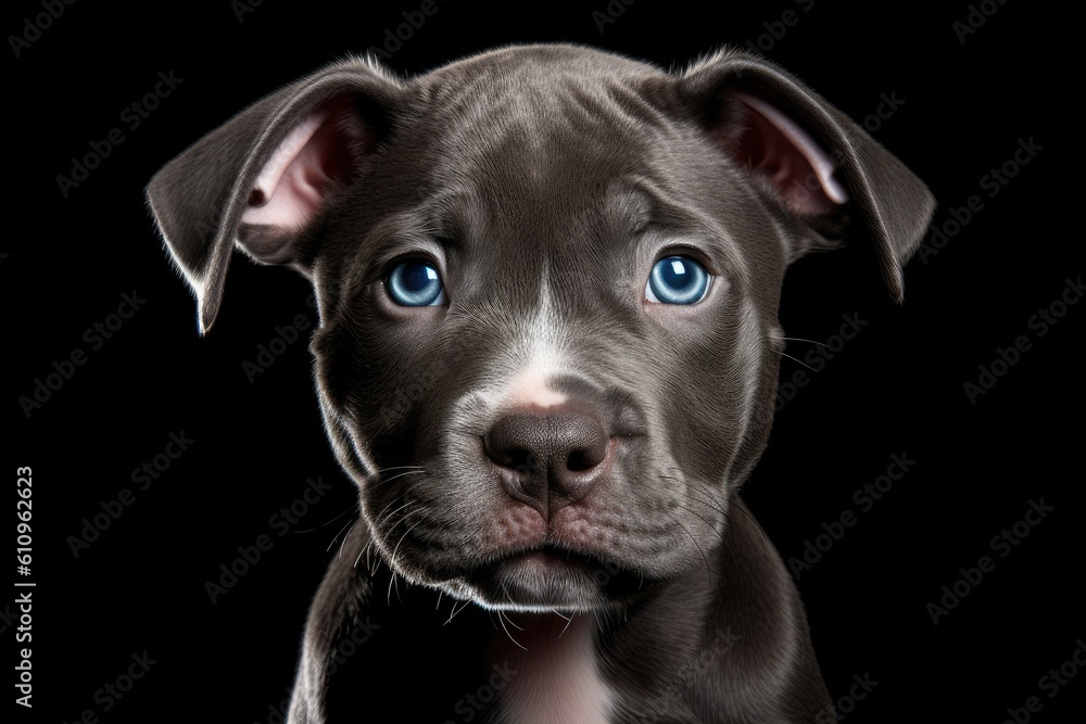 Irresistibly Cute Look of a Pitbull Terrier Puppy