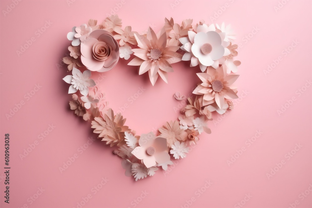 flower valentine heart love fashion background day rose wedding pink card. Generative AI. flower valentine heart love fashion background day rose wedding pink card. Generative AI.