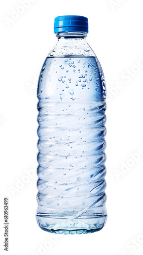 Water bottle isolated on transparent background. PNG format   © seralex
