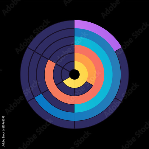 Healthcare insurance expenditures infographic chart design element. Customizable graph for statistical analysis. Editable component for instructional graphics. Visual data presentation