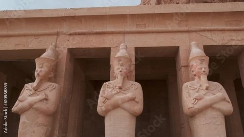 Osiride Statue of queen Hatshepsut of the upper terrace of Mortuary Temple of Hatshepsut in Luxor Egypt