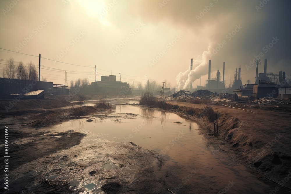 Confronting Smoggy Cityscape. Battling Industrial Pollution. Impacts of Industrial Emissions Confronting Smoggy Cityscape. Battling Industrial Pollution. Impacts of Industrial Emissions