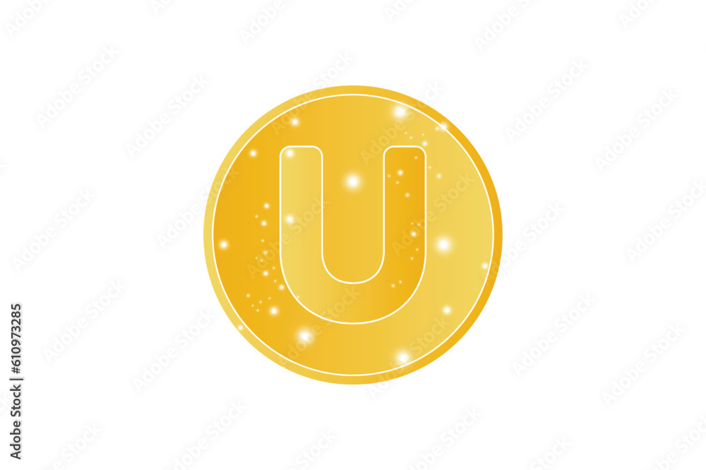 letter U gold icon logo design template letter U gold icon logo design template