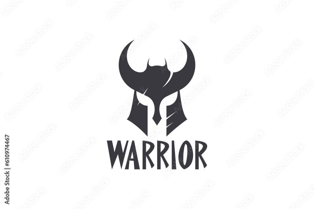 warrior helmet logo design vector warrior helmet logo design vector