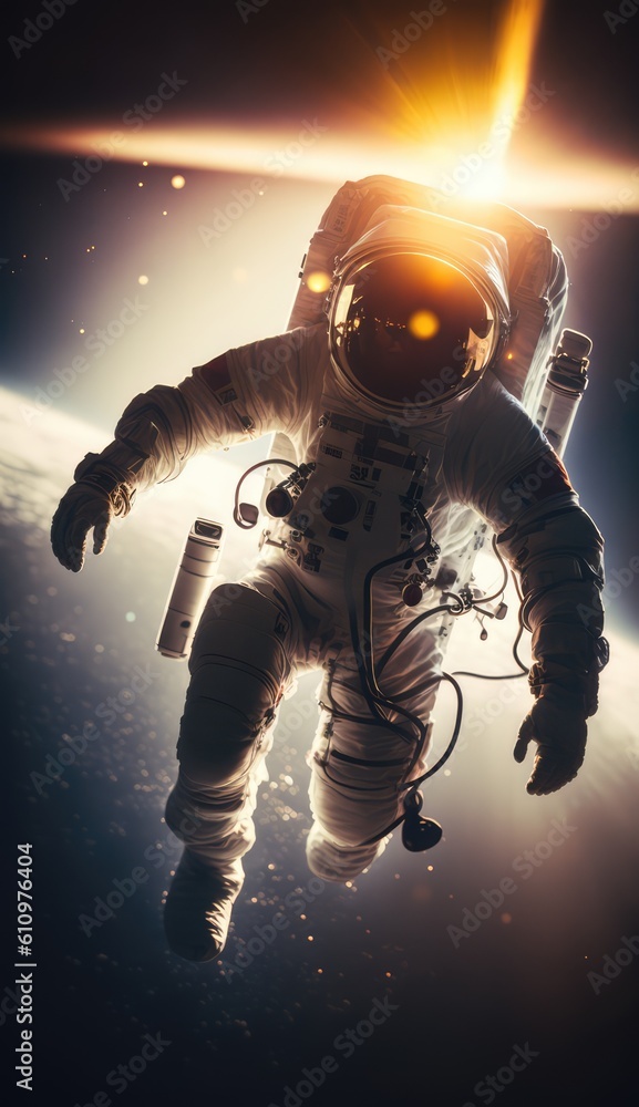 Fototapeta premium Astronaut exploring the universe