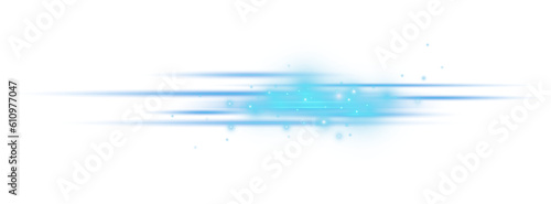 Blue horizontal lens flares. Laser beams, horizontal light rays. Beautiful light flares. Glowing streaks on transparent background. Glowing stripes. Luminous abstract sparkling. Laser beams. PNG.