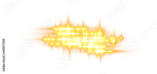 Yellow horizontal lens flares. Laser beams, horizontal light rays. Beautiful light flares. Glowing streaks on transparent background. Glowing stripes. Luminous abstract sparkling. Laser beams. PNG. photo