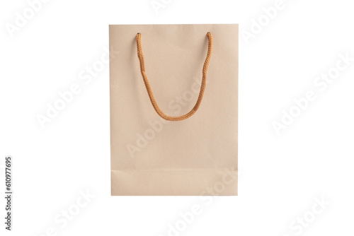 Brown paper bags for packing items placed on a white background.
