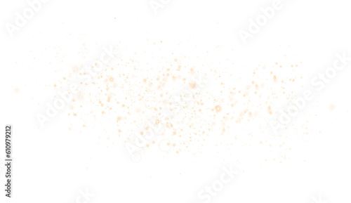 Golden glitter wave abstract illustration. Golden stars dust trail sparkling particles isolated on transparent background. Magic concept. PNG.