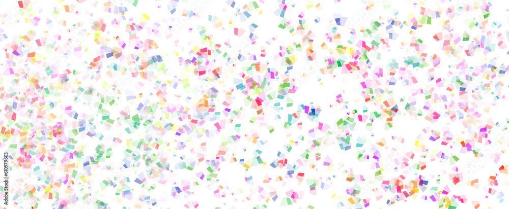 Memphis round confetti festive background in cyan blue, pink and yellow. Childish pattern And Bokeh confetti circles decoration holiday background.