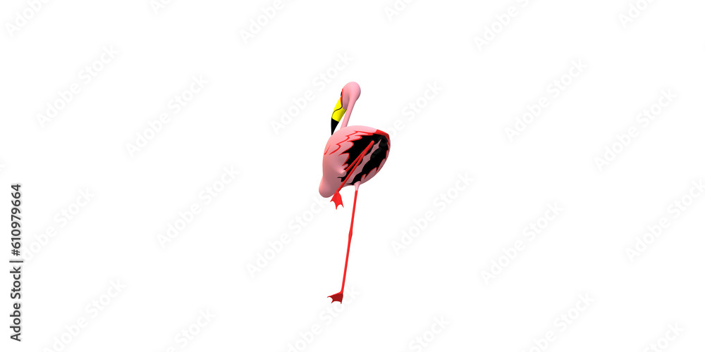 Flamingo isolated on a Transparent Background Flamingo isolated on a Transparent Background