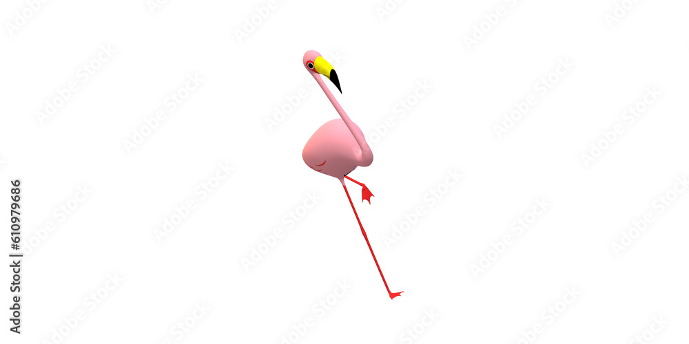 Flamingo isolated on a Transparent Background Flamingo isolated on a Transparent Background