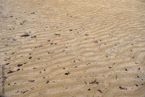 Beach sand ripples wavy patterns photo