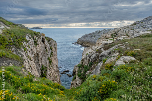 Steep cliffs in the Cantabrian Coast photo