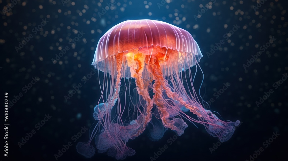 Naklejka premium jelly fish in the water