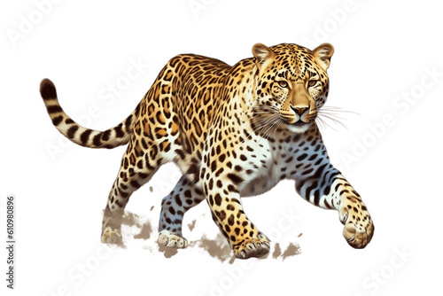Leopard Transparent Background. Generative AI