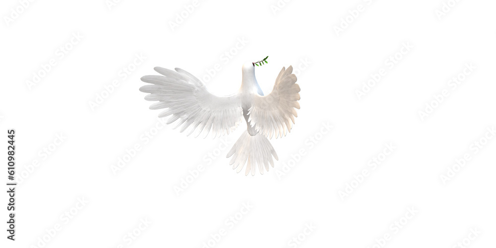 Obraz premium Peace Dove isolated on a Transparent Background