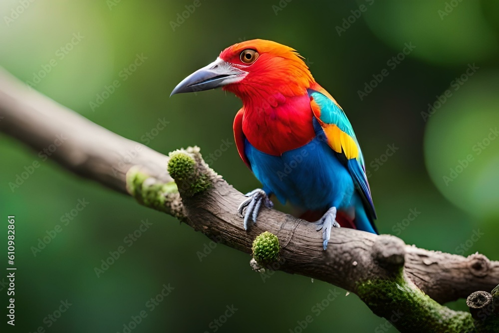 red and yellow macaw  AI Generated 