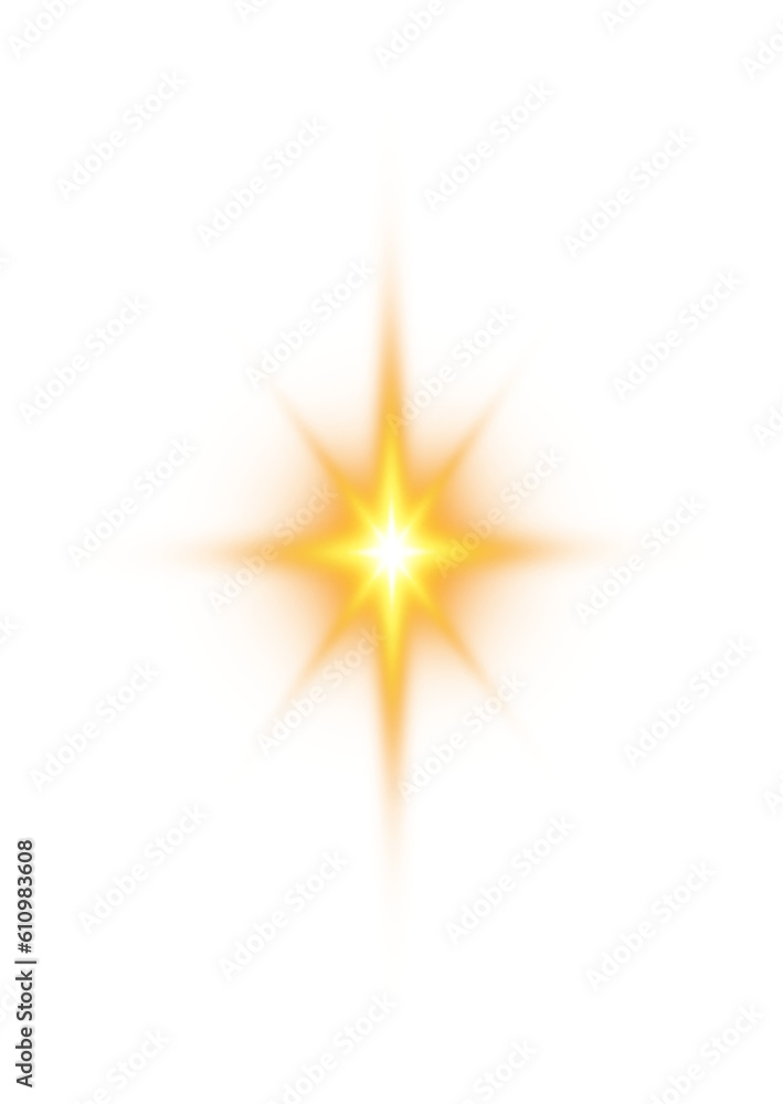 Golden star and sparks isolated on transparent background. Flares and sunbursts. Glowing light effects. PNG. Golden star and sparks isolated on transparent background. Flares and sunbursts. Glowing light effects. PNG.