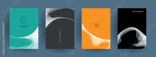 Abstract gradient vector background for business brochure cover design	