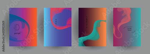 Abstract gradient vector background for business brochure cover design	